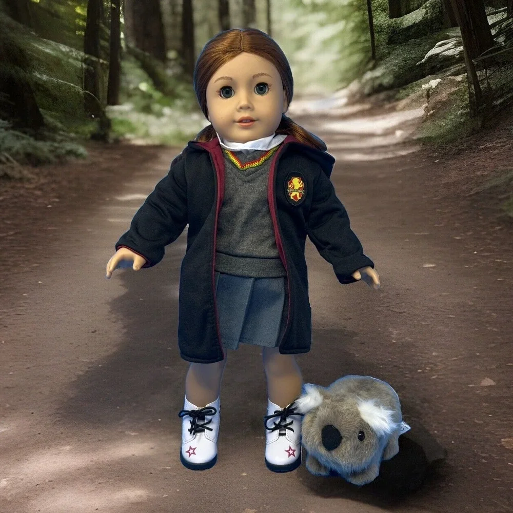 American Girl Doll Hogwarts Uniform Inspired Outfit w Koala Bear Harry Potter